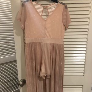 Light Pink Poppies and Roses Dress